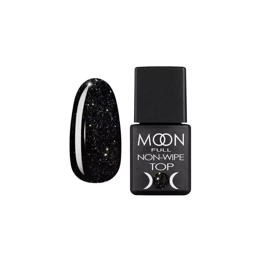 MOON FULL / Top Leaf gold/black / Без липкого шару / чорна поталь / 8мл