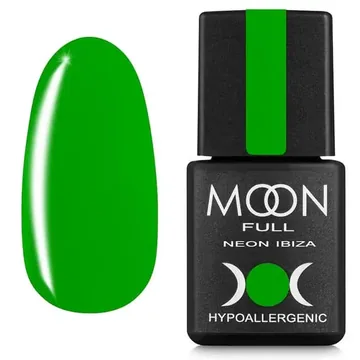 MOON FULL / Гель-лак Ibiza color №722 / яскравий зелений / 8 мл (Розпродаж. Термін 05.25)