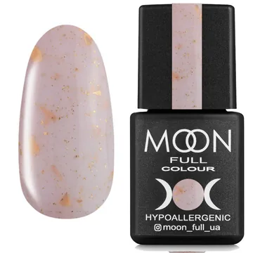 MOON FULL / Rubber Base Leaf №2 / ніжно-рожевий з золотою поталлю / 8 мл