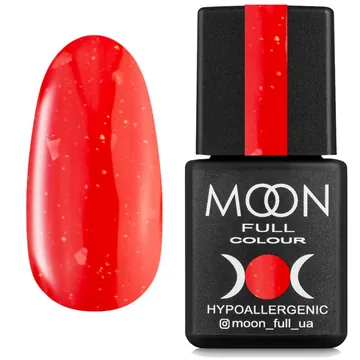 MOON FULL / Rubber Base Leaf №9 / червоний з золотою поталлю / 8 мл