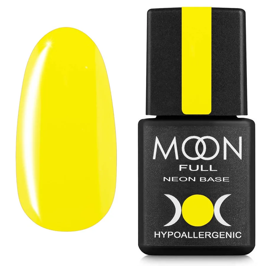 MOON FULL / Rubber Base NEON №02 / жовта / 8 мл (Розпродаж. Термін 05.25)
