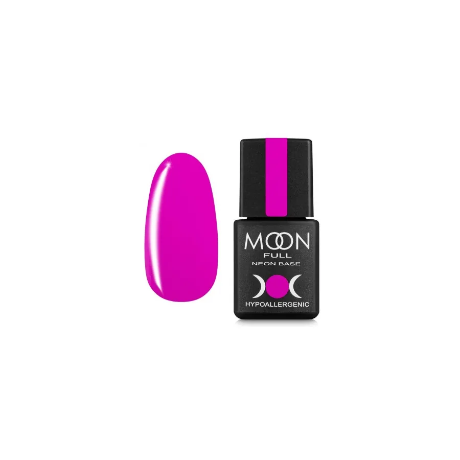 MOON FULL / Rubber Base NEON №05 / рожево-бузковий / 8 мл (Розпродаж. Термін 05.25)