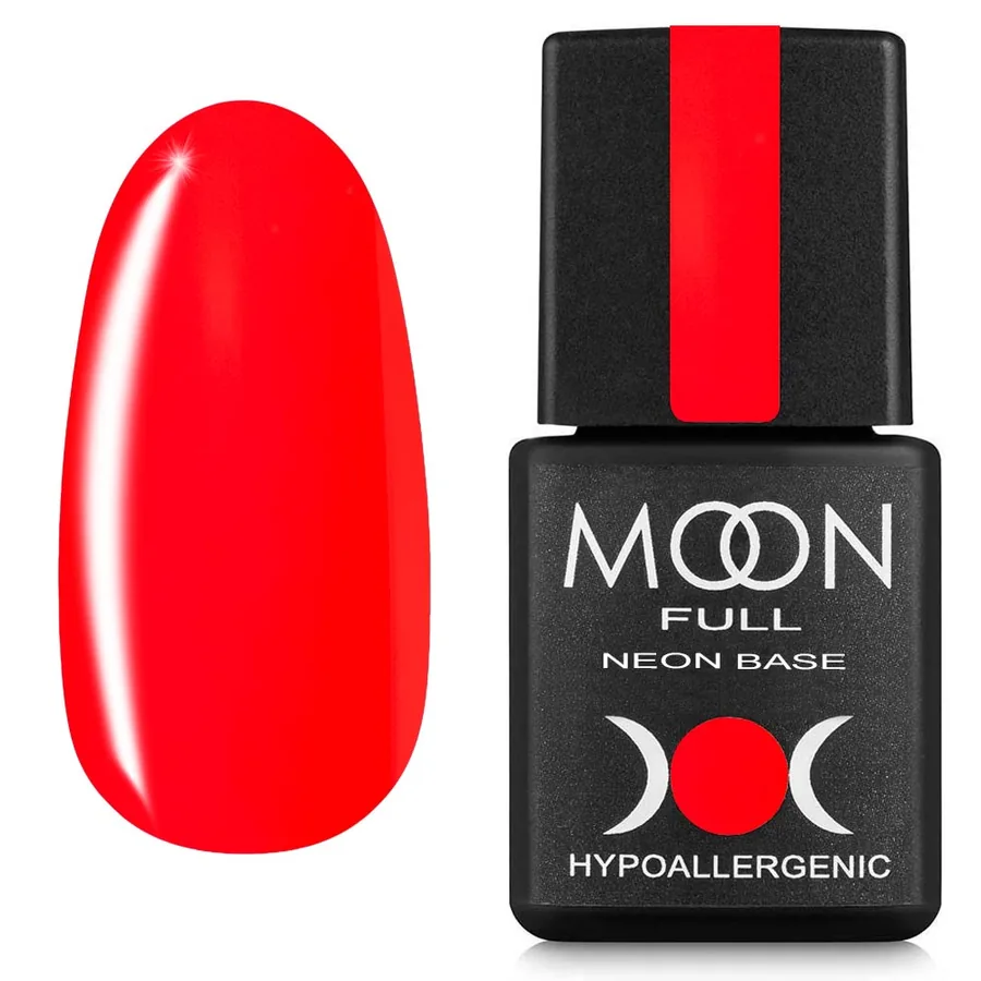 MOON FULL / Rubber Base NEON №06 / червоний / 8 мл (Розпродаж. Термін 05.25)