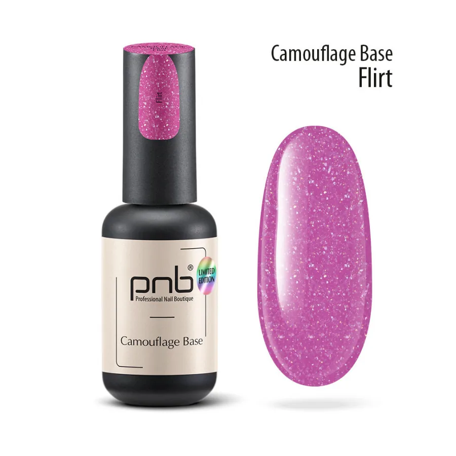 PNB / Camouflage Base / Камуфлююча база / Flirt / рожевий / 8 мл