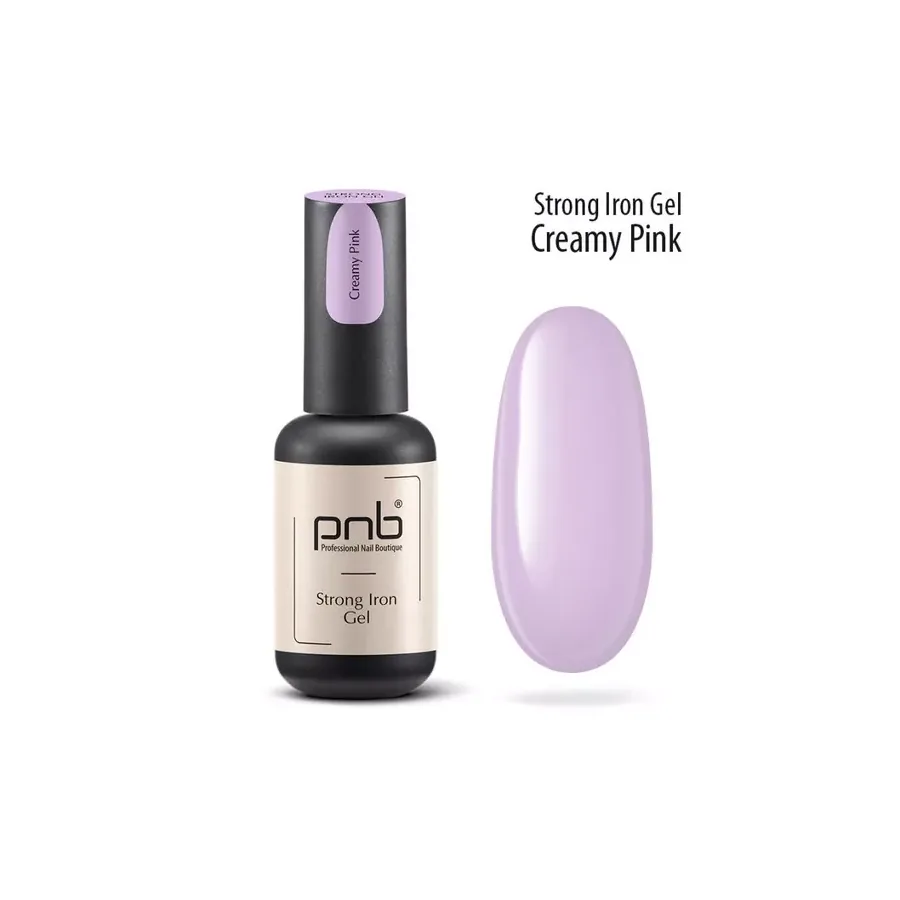PNB / Конструюючий гель / Strong iron gel / Creamy Pink / рожевий / 8 мл
