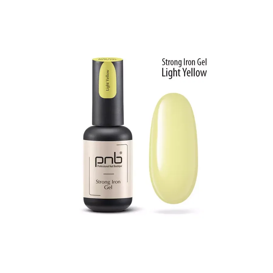 PNB / Конструюючий гель / Strong iron gel / Light Yellow / світло-жовтий / 8 мл