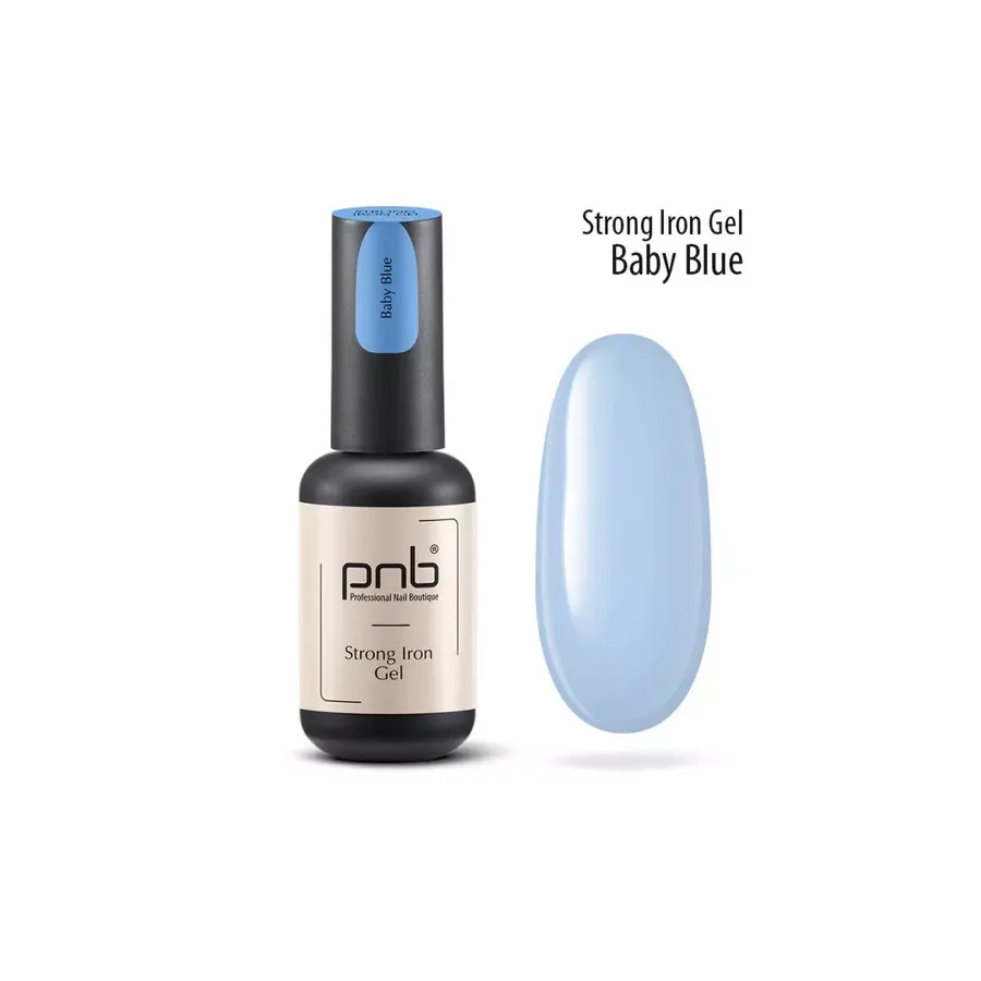 PNB / Конструюючий гель / Strong iron gel / Baby Blue / блакитний / 8 мл