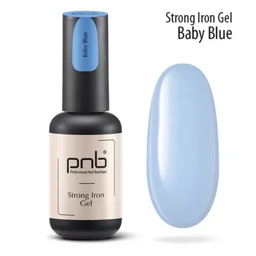 PNB / Конструюючий гель / Strong iron gel / Baby Blue / блакитний / 8 мл