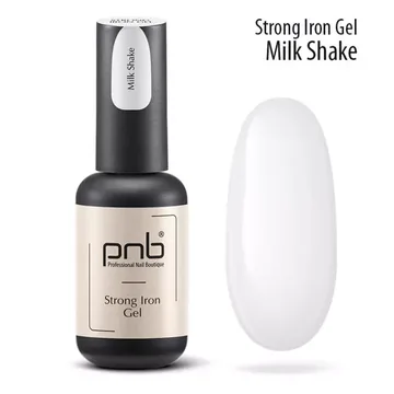 PNB / Конструюючий гель / Strong iron gel / Milk Shake / молочний / 8 мл
