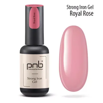 PNB / Конструюючий гель / Strong iron gel / Royal Rose / рожевий / 8 мл