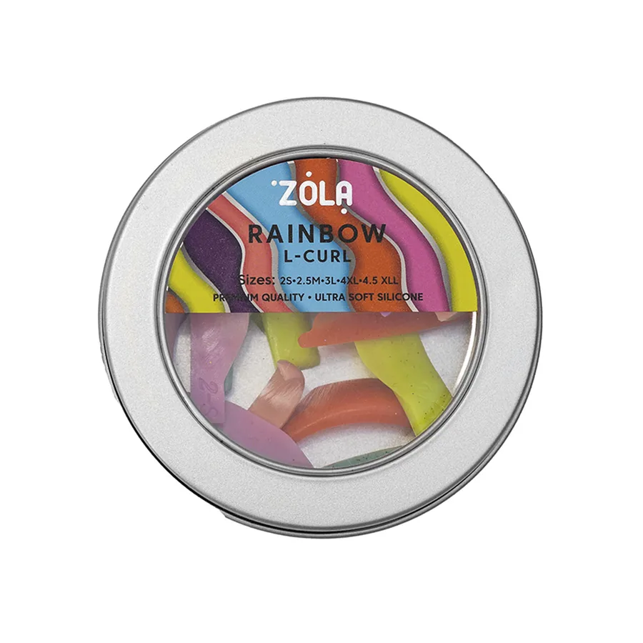 Zola / Валики для ламінування / Rainbow L-Curl / (2s, 2.5 M, 3L, 4XL, 4.5 XLL)