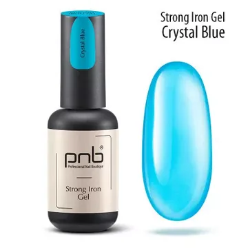 PNB / Конструюючий гель / Strong iron gel / Crystal Blue / 8 мл