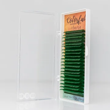 Вії Aurora Lashes / Мікс / Зелені