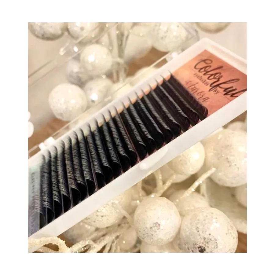 Вії Aurora Lashes / Мiкс / Чорні з білими кінчиками