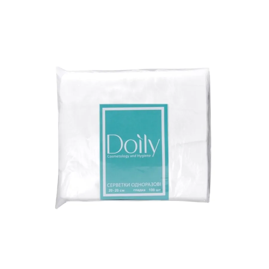 Doily / Серветки зі спанлейсу в пачці, гладкі / 40 г/м2
