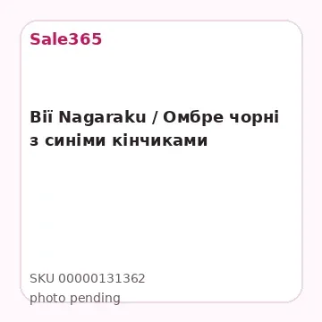 Вії Nagaraku / Омбре чорні з синіми кінчиками