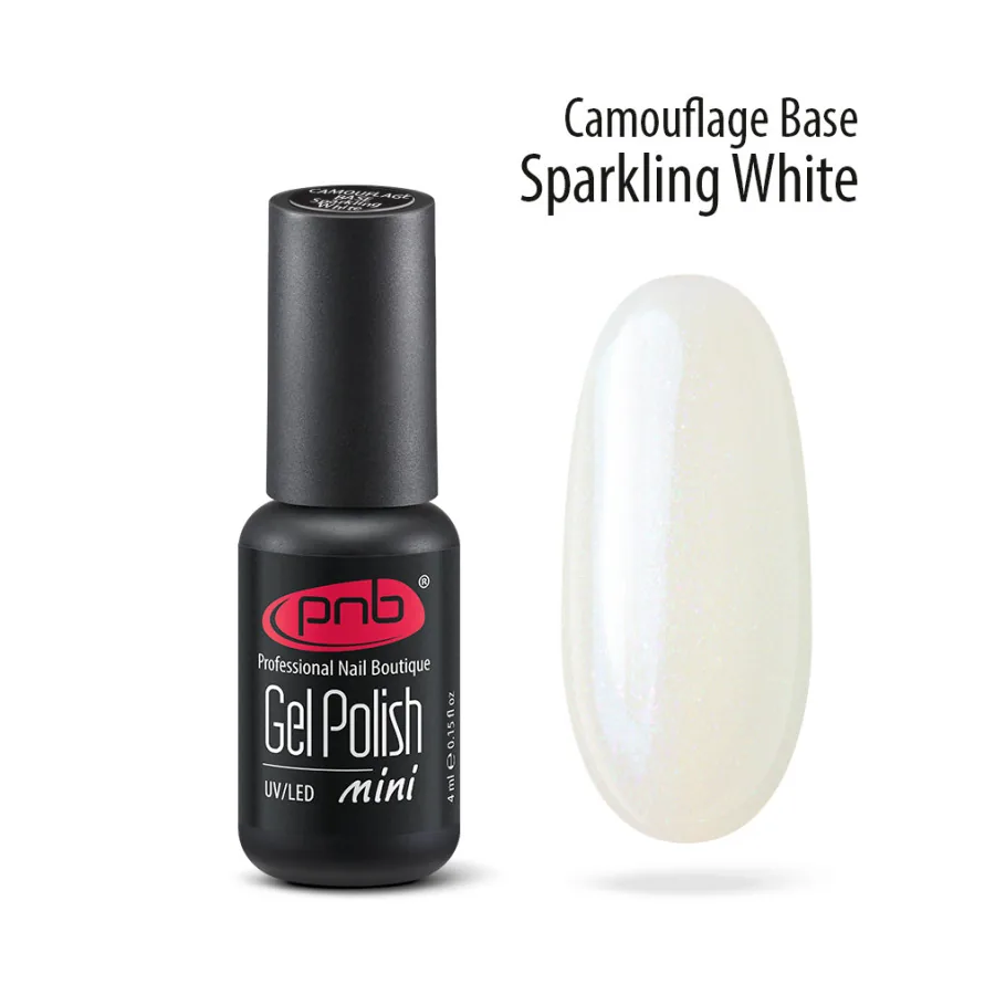 PNB / Camouflage Base Sparkling / Камуфлююча база / іскриста біла (Розпродаж. Термін в описі)