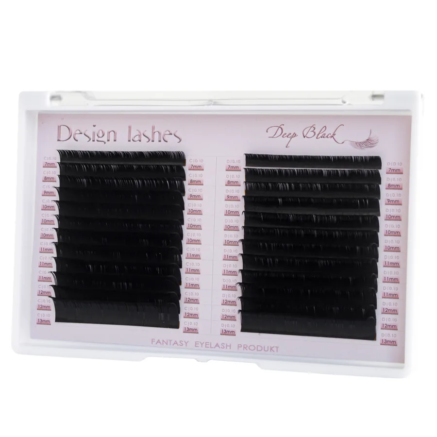 Вії Design Lashes / Deep Black / Мікс / 24 лінії