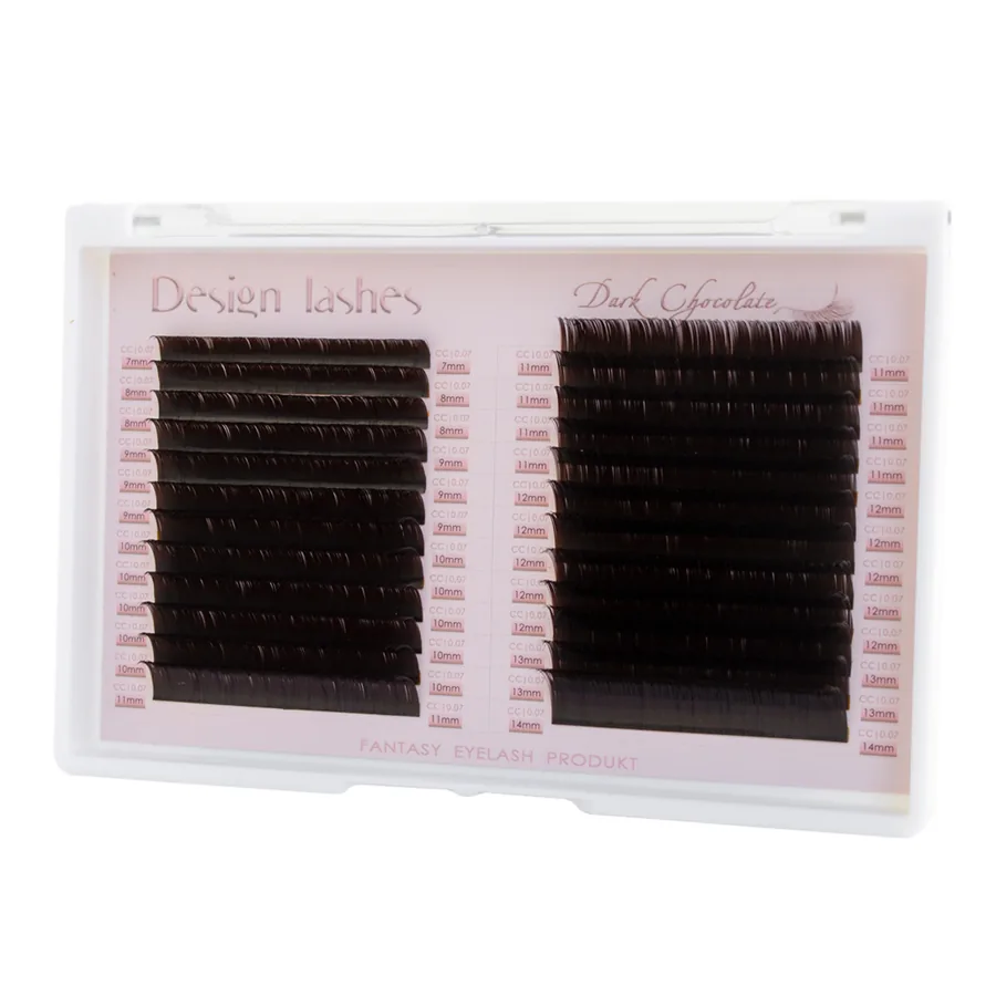 Вії Design Lashes / Чорний шоколад / Мікс / 24 лінії