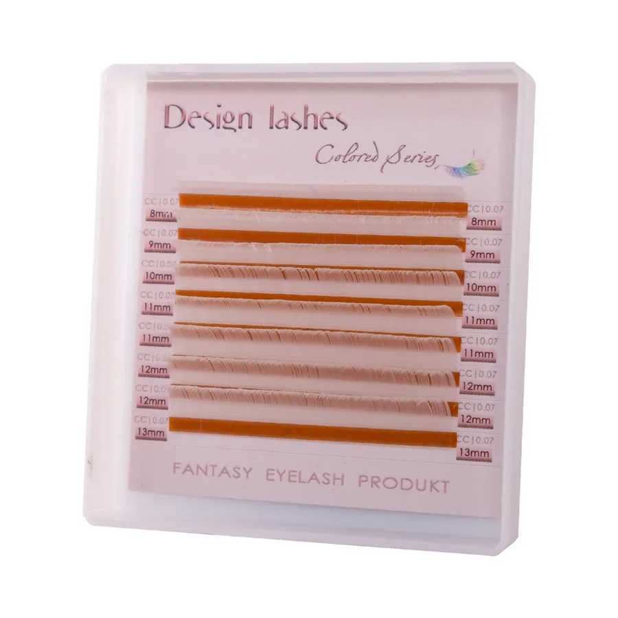 Вії кольорові Design Lashes / Білі / Мікс / 8 лінії