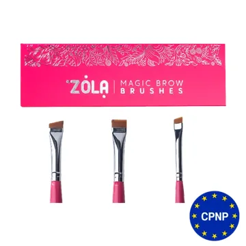 Zola / Набір пензлів професійний для фарбування брів / MAGIC BROW BRUSHES