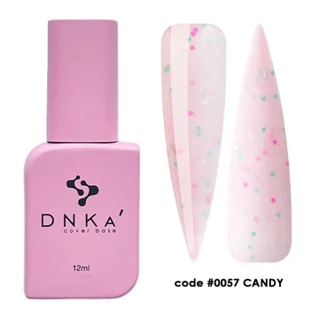 DNKa’ / Cover Base #0057 / Candy / рожевий з кольоровою крихтою