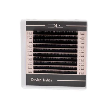 Вії Design Lashes / Deep Black / Мікс / mini / 10 ліній