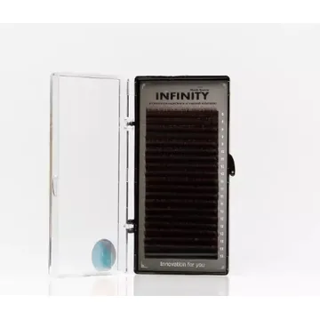 Вії INFINITY Ombre / Коричневі кінчики / Мікс