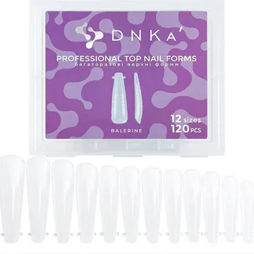 DNKa’  / Верхні форми для нарощування / Professional Top nail forms Balerine / 120 шт