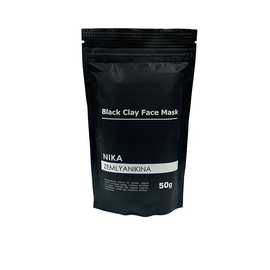 Nika Zemlyanikina / Маска для обличчя з чорної глини / Black Clay Face Mask / 50г
