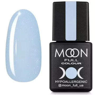 MOON FULL / Barbie color Rubber base №02 / Ніжно-блакитний з дрібним шимером / 8 мл