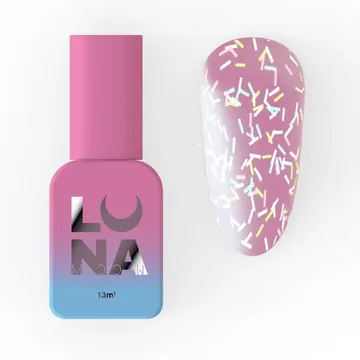 LUNA / Топ матовий / Top Matte Ice Cream / прозорий з кольоровою крихтою / 13 мл