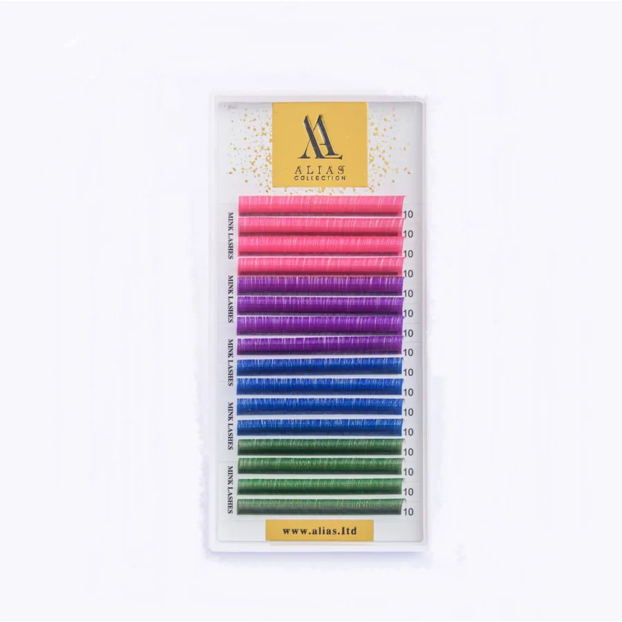 Вії ALIAS color / Pink Neon+Violet+Blue+Green