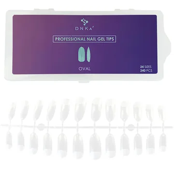 DNKa’ / Гелеві тіпси / Professional Nail Gel Tips Oval / 240 шт