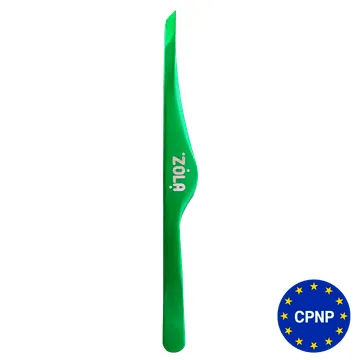 ZOLA / Пінцет скошений професійний для брів / GREEN