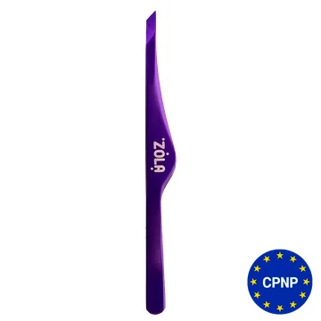 ZOLA / Пінцет скошений професійний для брів / VIOLET