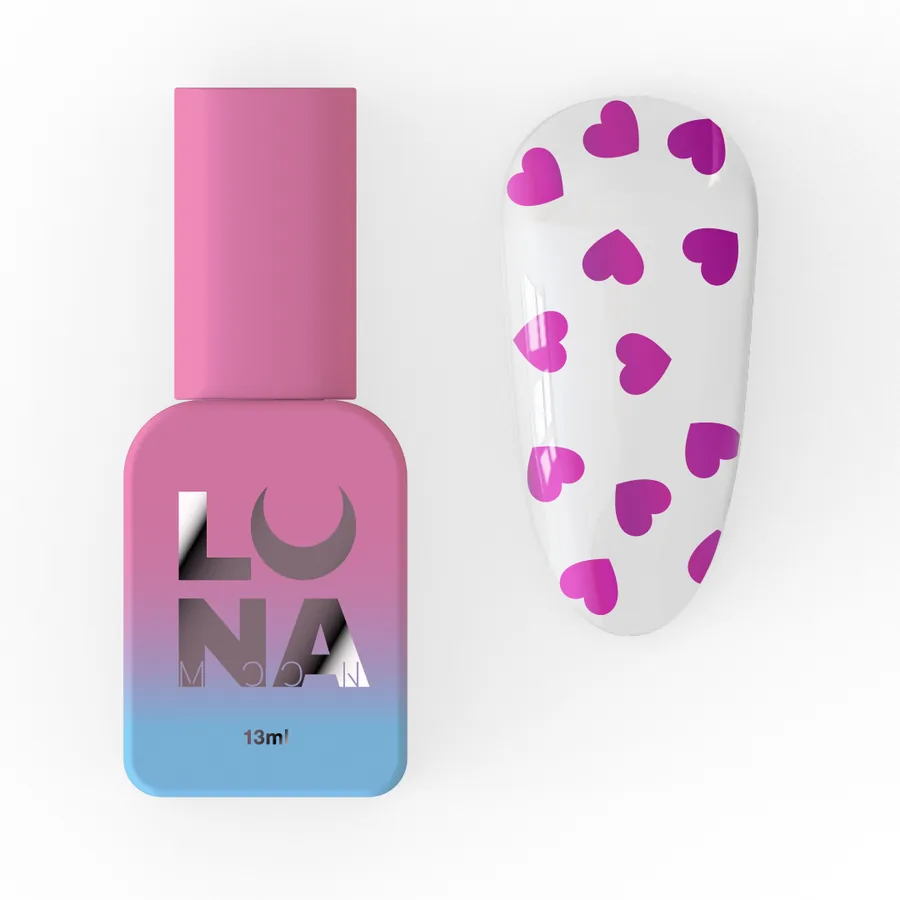 LUNA / Top Romantic / прозорий з рожевими серцями / 13 мл