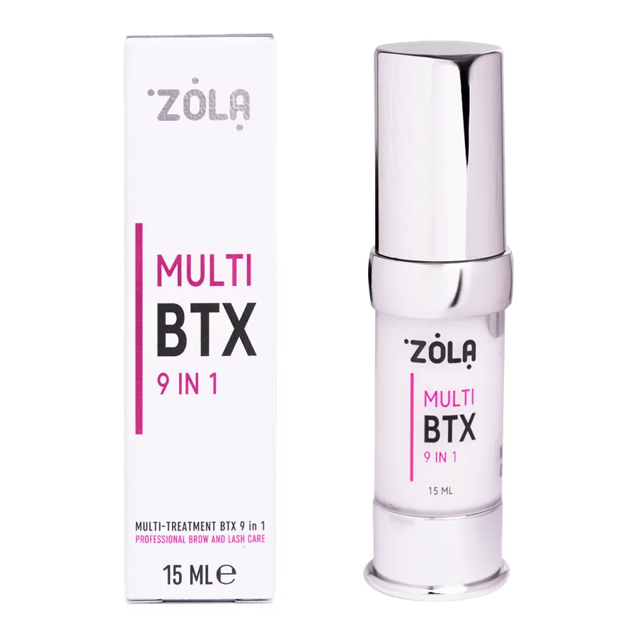 ZOLA / Багатофункціональний преміальний засіб для брів та вій MULTI-TREATMENT BTX 9 в 1 / 15 мл