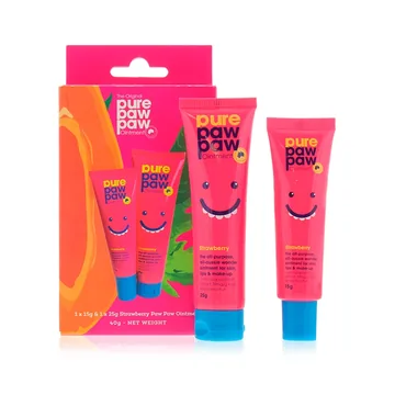 Pure Paw Paw / Набір відновлюючих бальзамів для губ Duo Strawberry