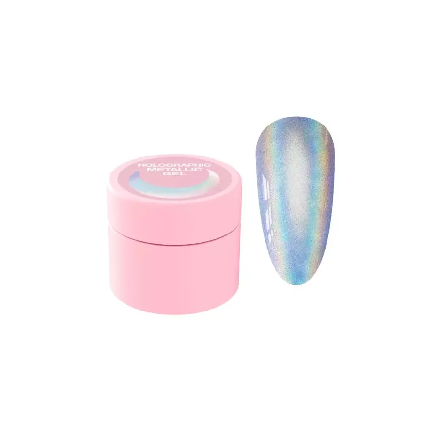 LUNA / Гель-фарба для нігтів Holographic Metallic Gel / 5 мл
