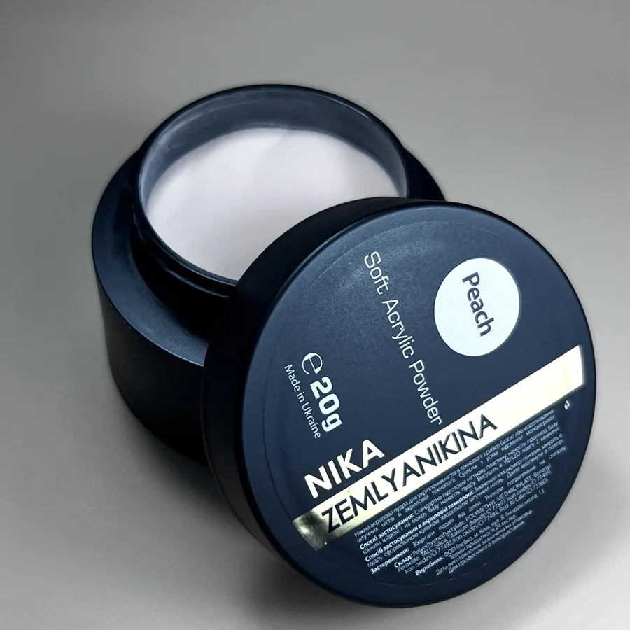 Nika Zemlyanikina / Акрилова пудра / Soft acrylic powder / Peach / 20 г ( розпродаж, термін до 07.06.26 )
