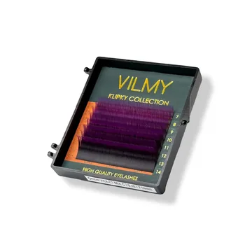 Вії VILMY KLIPKY / two-tone / violet / Мікс / 8 ліній