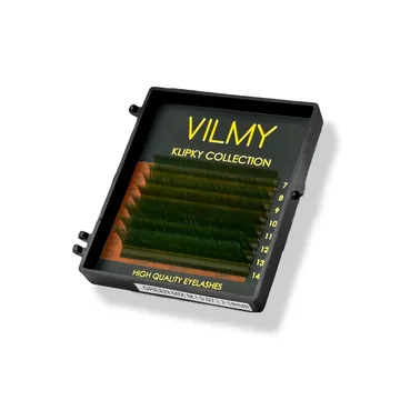 Вії VILMY / KLIPKY / green / Мікс / 8 ліній