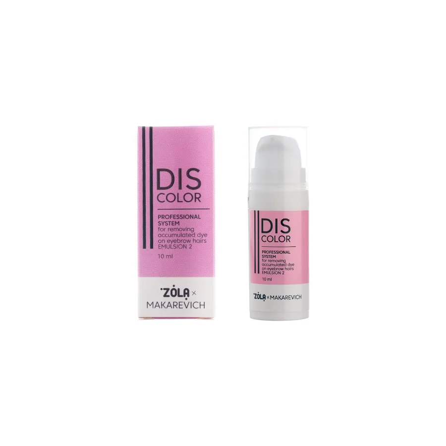 Zola / Makarevich DISCOLOR Emulsion 2 Професійна система видалення накопиченого барвника з волосків брів / 10 мл
