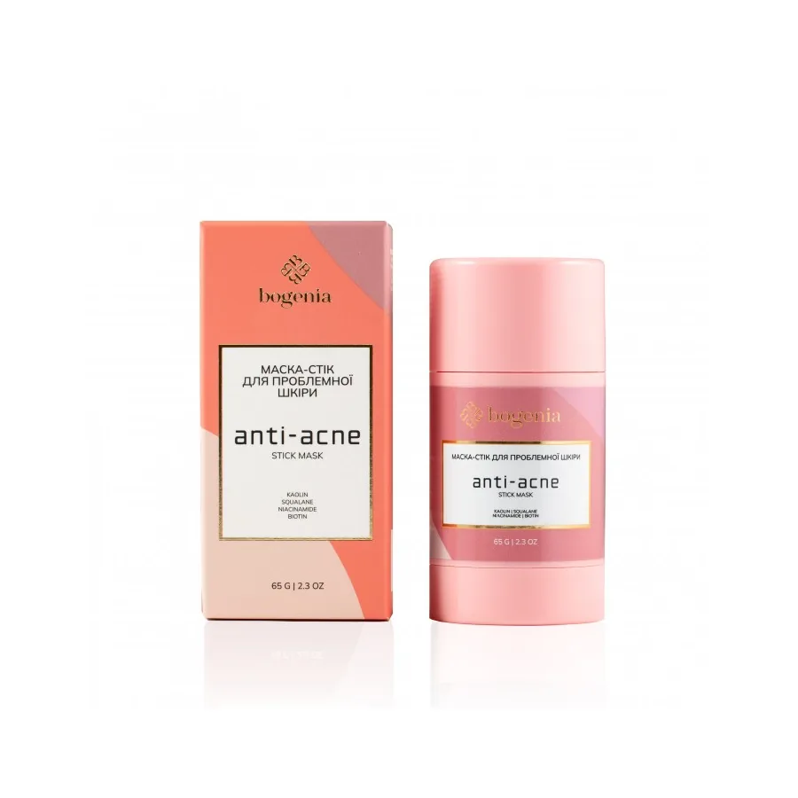 Bogenia / Маска-стік для проблемної шкіри обличчя / Anti-acne Stick Mask / BG437 №002 / 65 г