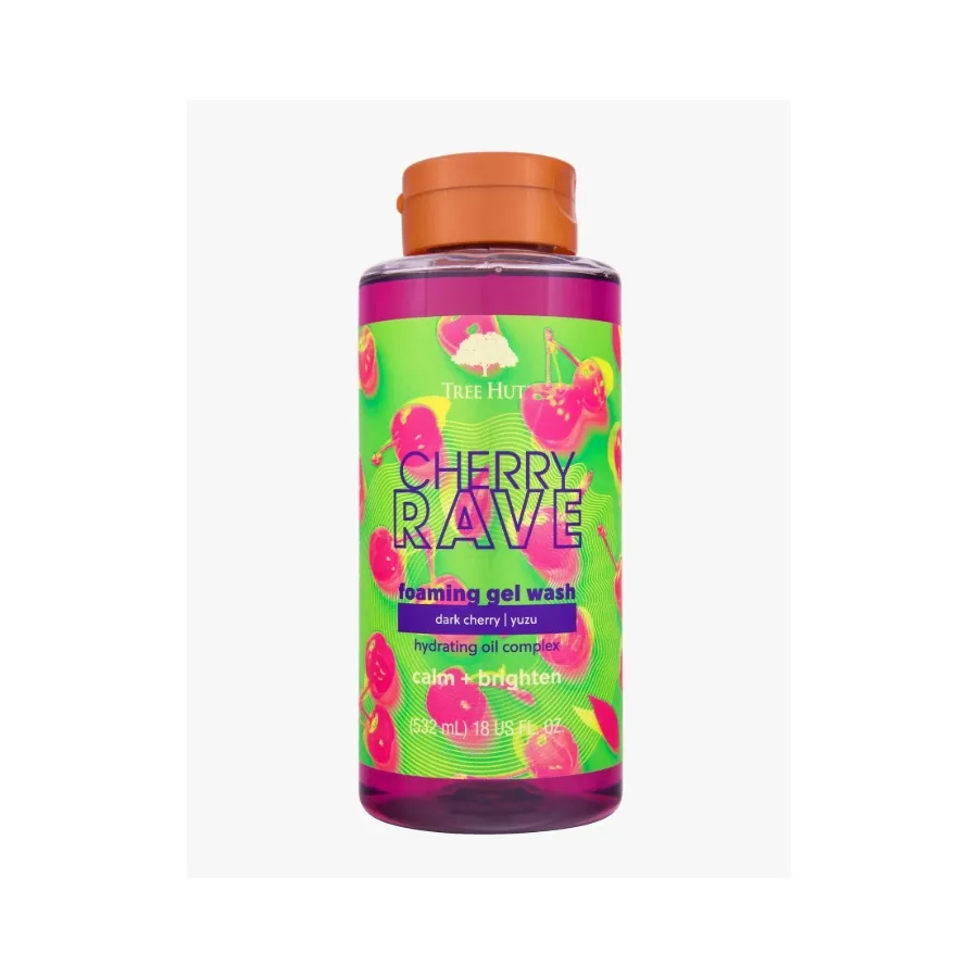 Tree Hut / Гель для душу / Cherry Rave Foaming Gel Wash / 532 ml