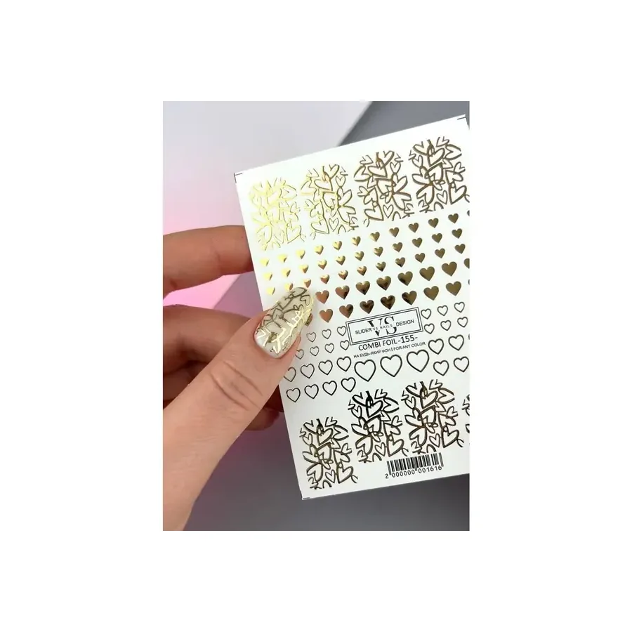 VS Nails / Слайдер дизайн / Combi foil -155-