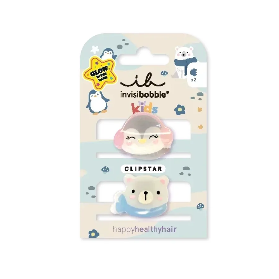 invisibobble / Заколка для волосся / CLIPSTAR GLOW KIDS Polar Friends