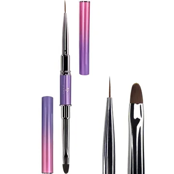 DNKa / Двосторонній пензлик / Liner + Gel Brush / #0006