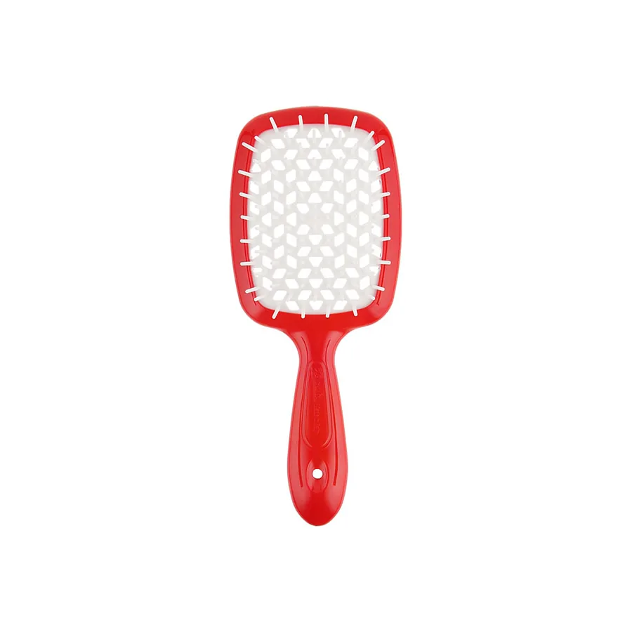 Janeke / Гребінець для волосся / червона з білим / Superbrush